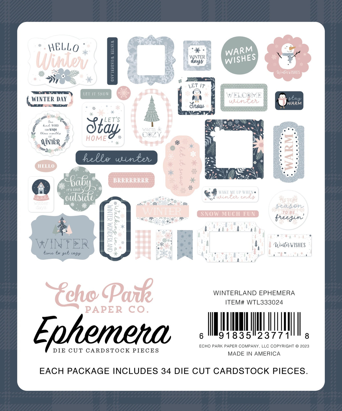Echo Park Cardstock Ephemera - Icons, Winterland