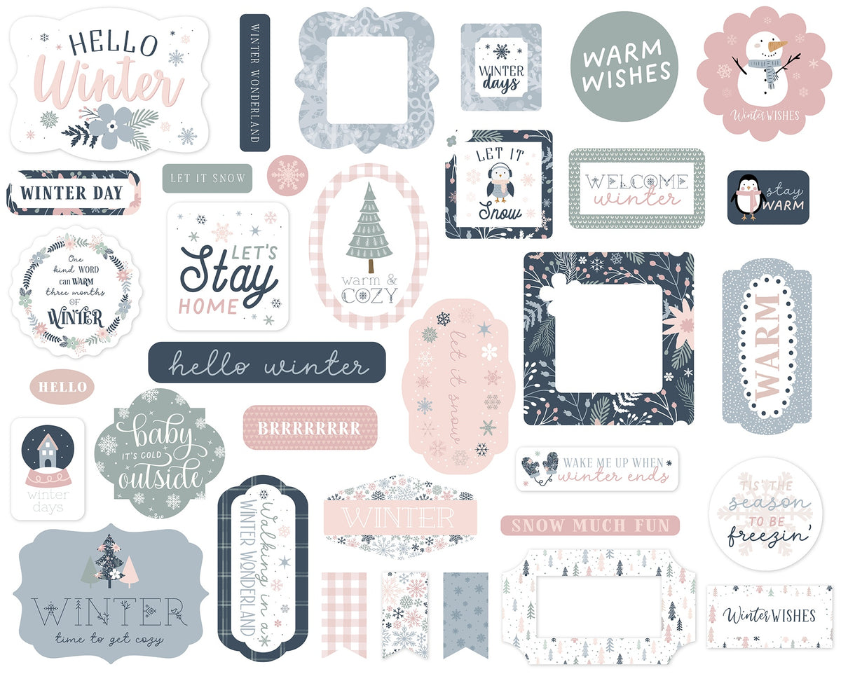 Echo Park Cardstock Ephemera - Icons, Winterland
