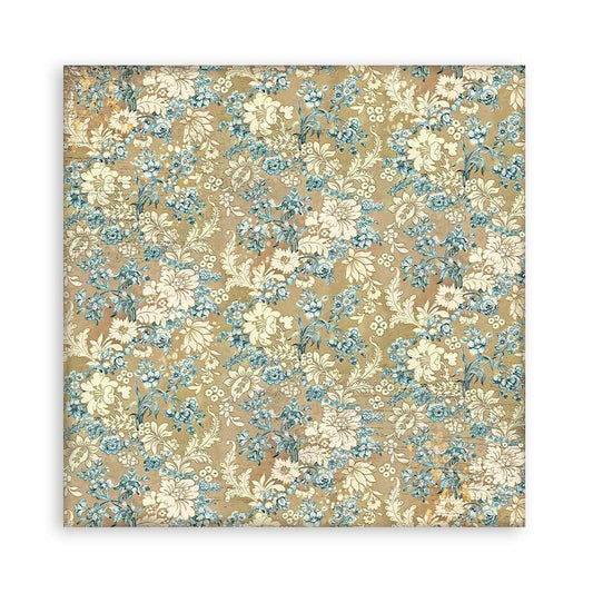 Stamperia Polyester Fabric 12"X12" 4/Pkg - Christmas Greetings
