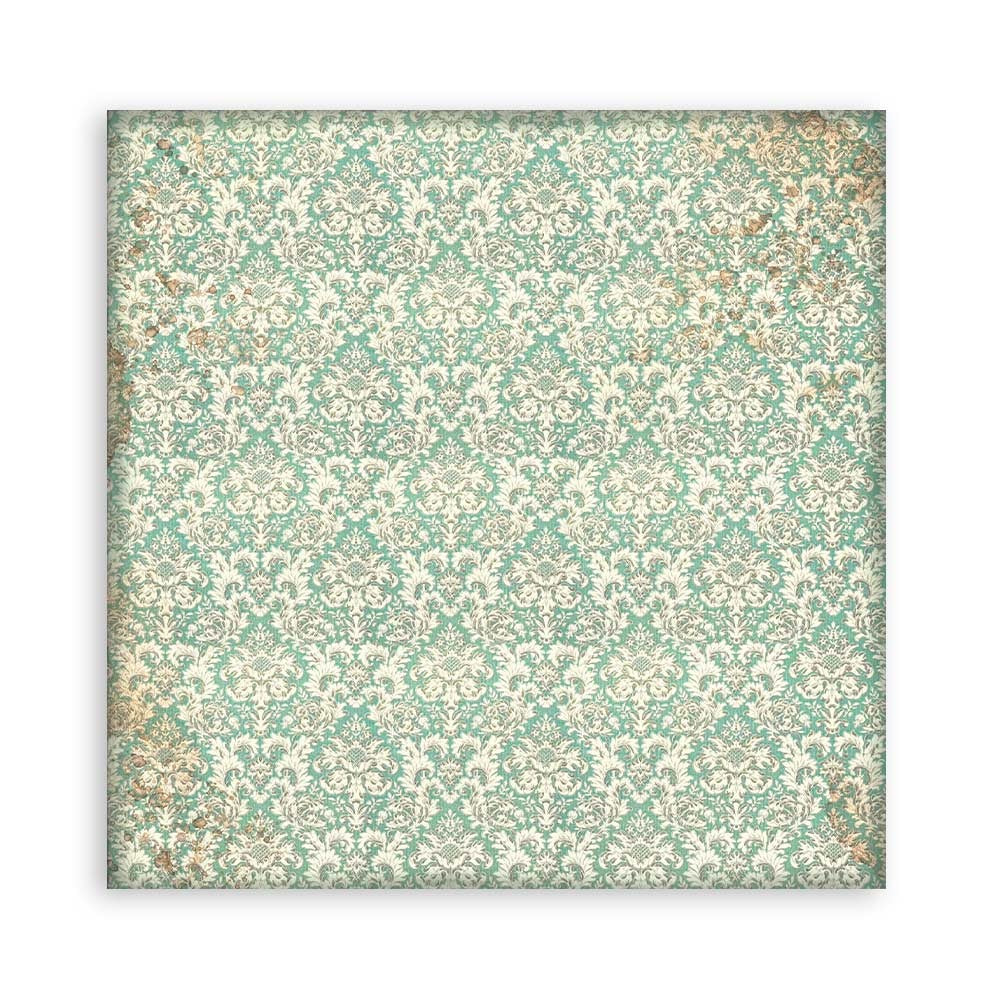 Stamperia Polyester Fabric 12"X12" 4/Pkg - Christmas Greetings