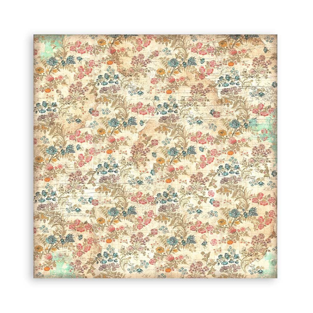 Stamperia Polyester Fabric 12"X12" 4/Pkg - Christmas Greetings