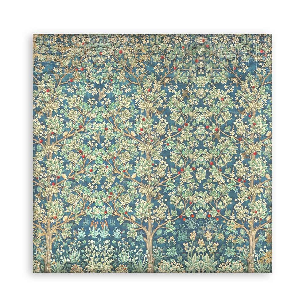 Stamperia Polyester Fabric 12"X12" 4/Pkg - Christmas Greetings