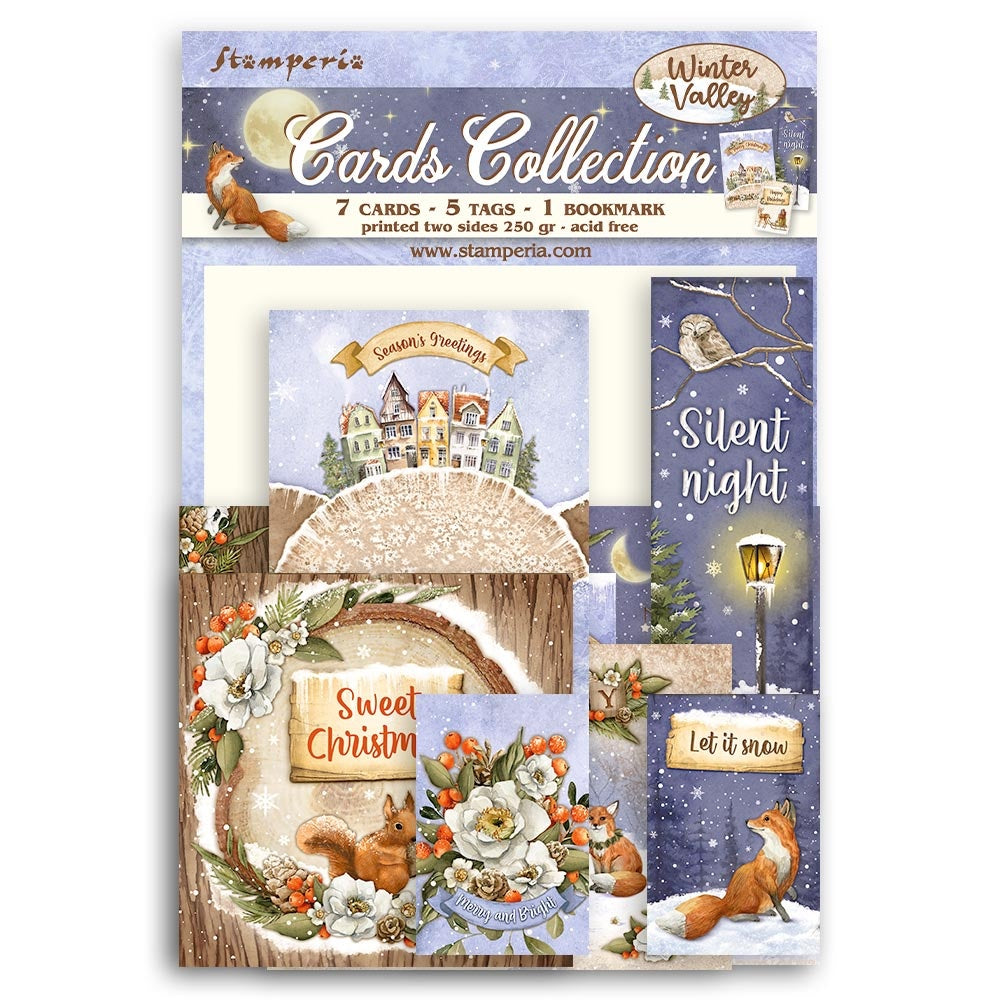 Stamperia Cards Collection - Winter Valley