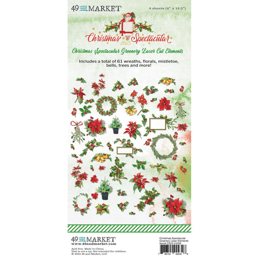 49 And Market Laser Cut Outs - Greenery, Christmas Spectacular 2023