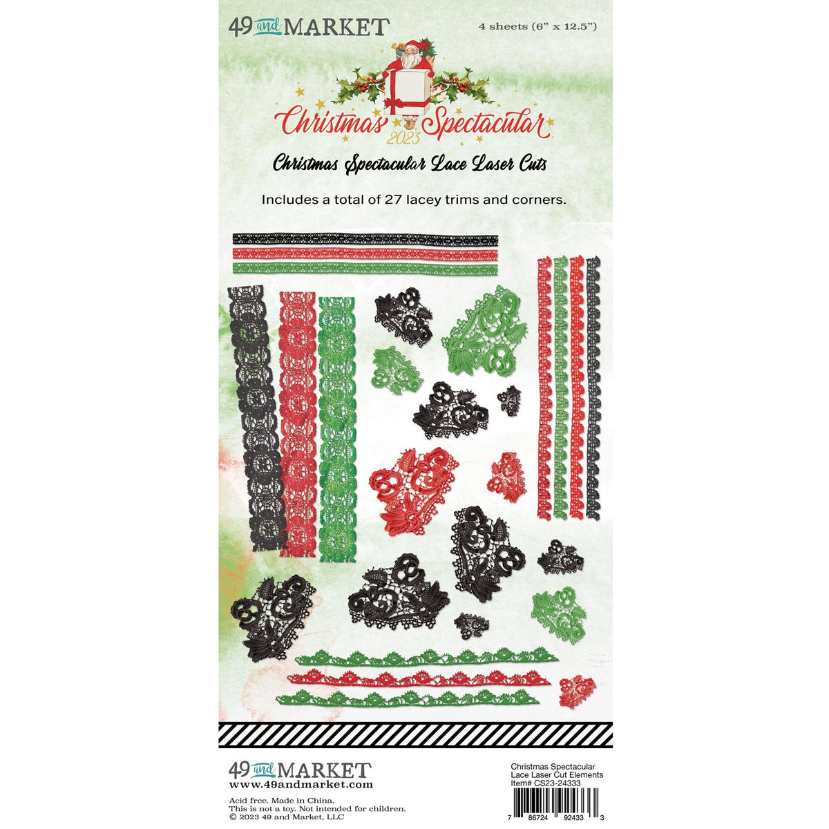 49 And Market Laser Cut Outs - Lace, Christmas Spectacular 2023