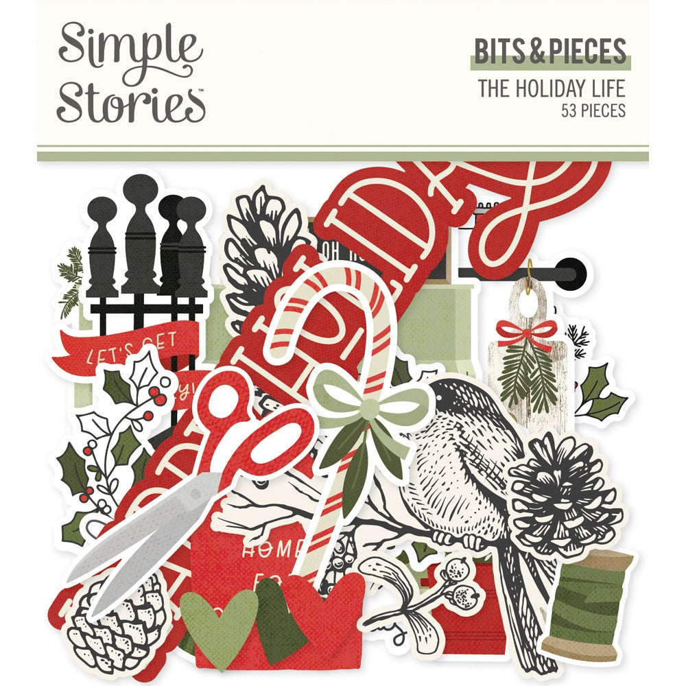 Simple Stories - The Holiday Life Bits & Pieces Die-Cuts 54/Pkg
