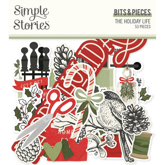 Simple Stories - The Holiday Life Bits & Pieces Die-Cuts 54/Pkg