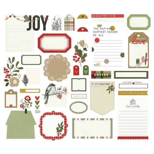 Simple Stories - The Holiday Life Bits & Pieces Die-Cuts 33/Pkg - Journal Bits