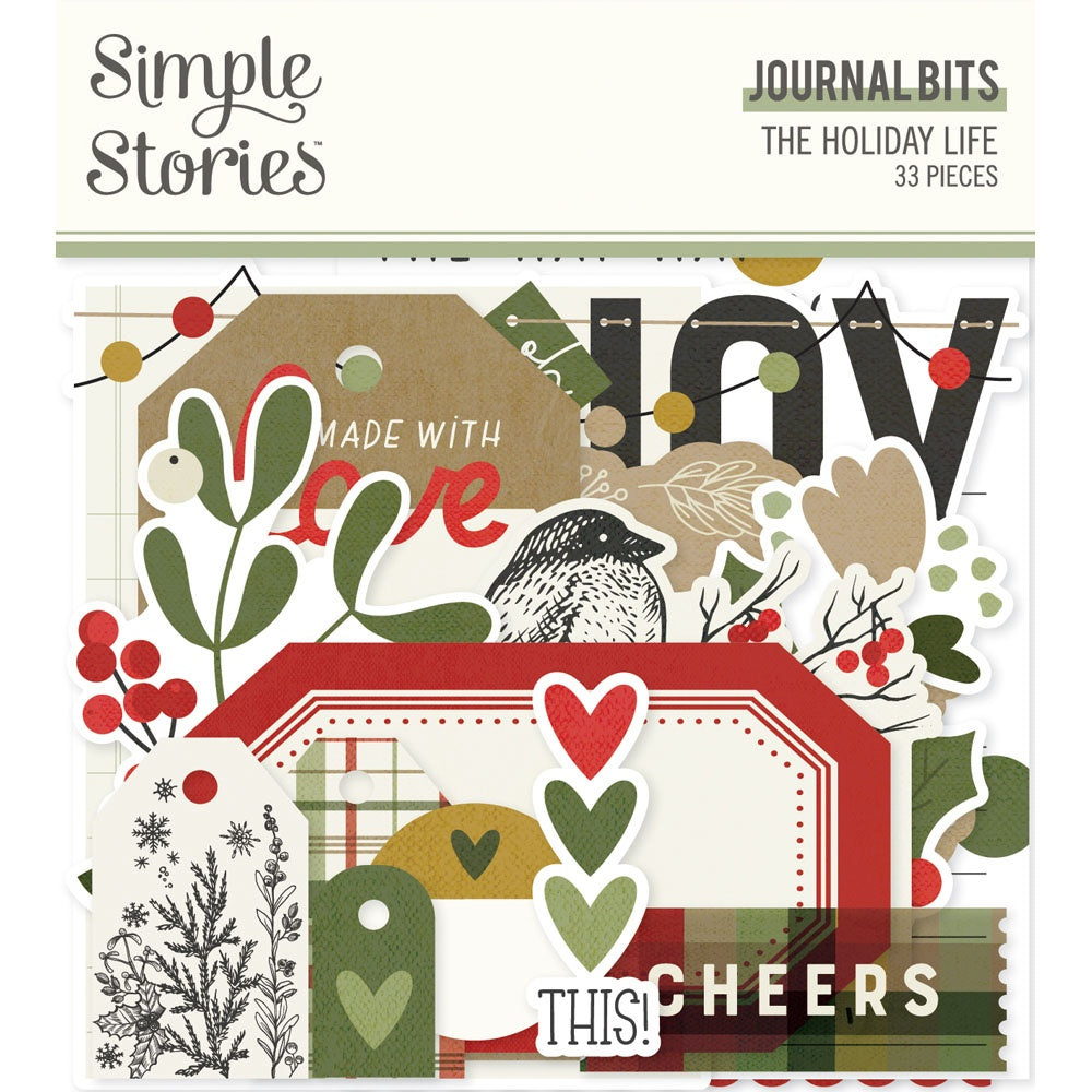 Simple Stories - The Holiday Life Bits & Pieces Die-Cuts 33/Pkg - Journal Bits