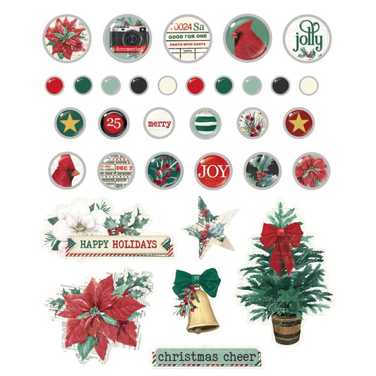 Simple Stories - Simple Vintage 'Tis The Season Decorative Brads