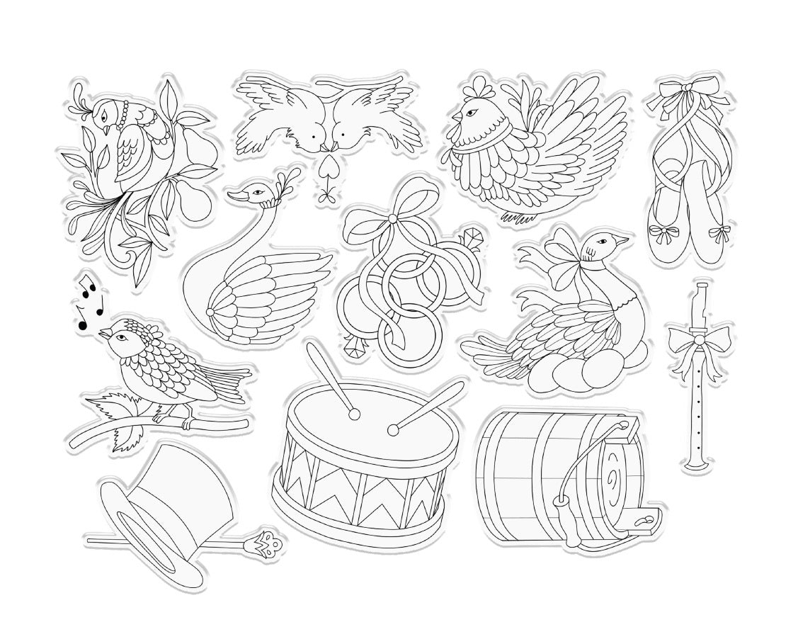 Crafter's Companion Twelve Days of Christmas Stamp & Die Set