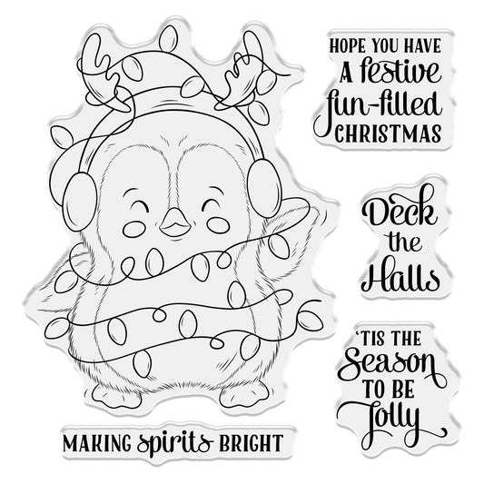 Crafter's Companion Acrylic Clear Stamp 4"X4" - Making Spirits Bright