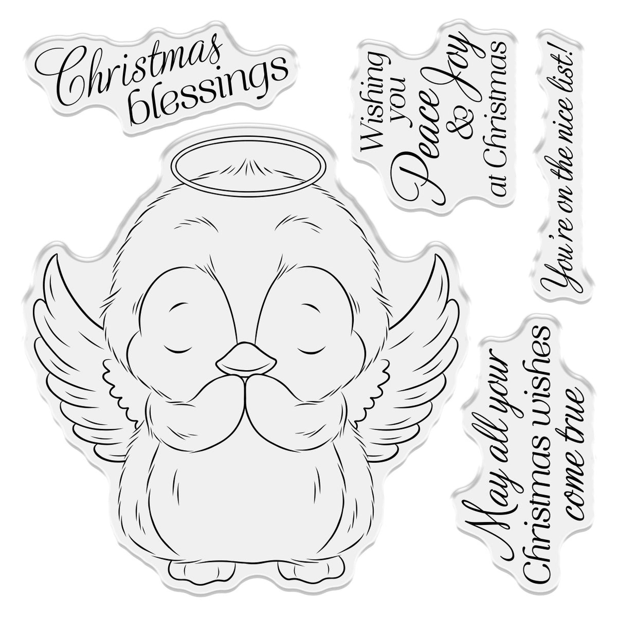 Crafter's Companion Acrylic Clear Stamp 4"X4" - Christmas Blessings