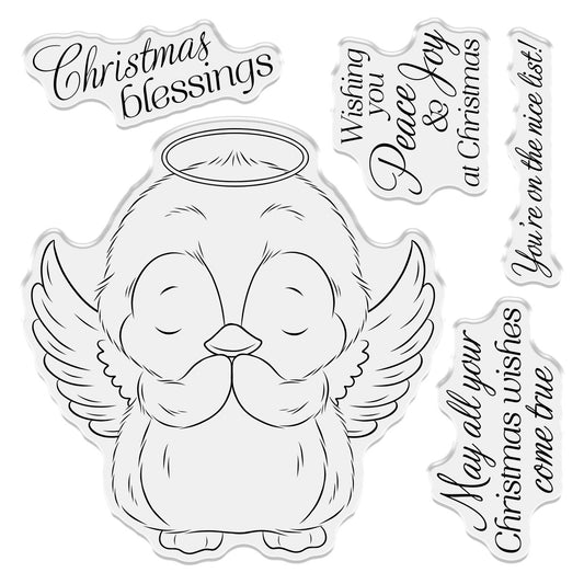 Crafter's Companion Acrylic Clear Stamp 4"X4" - Christmas Blessings