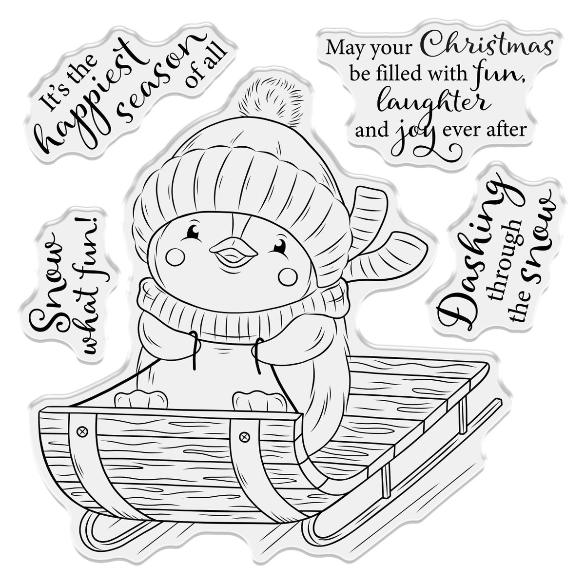 Crafter's Companion Acrylic Clear Stamp 4"X4" - Snow What Fun