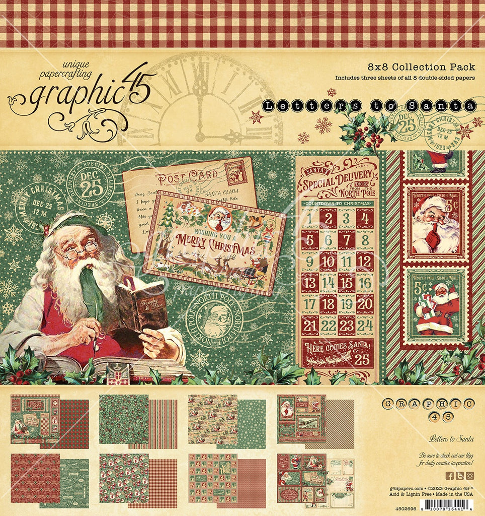 Graphic 45 8x8 Collection Pack - Letters to Santa