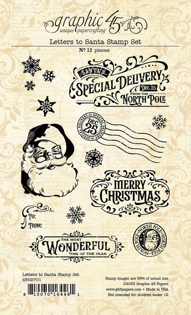 Graphic 45 Stamp Set - Letters to Santa