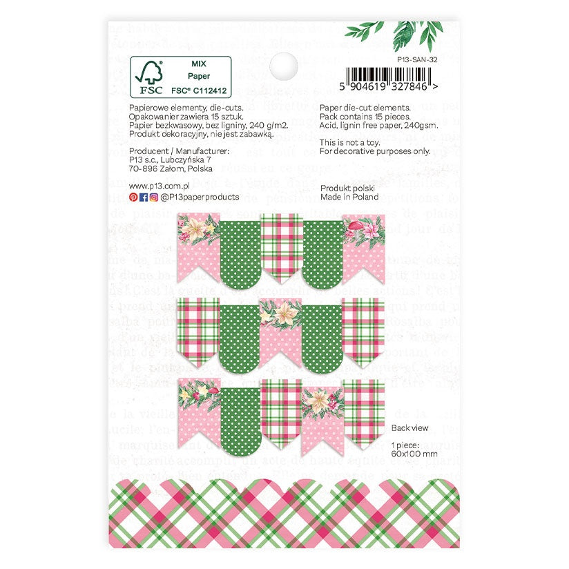 Santa's Workshop Double-Sided Cardstock Die-cuts 15/Pkg