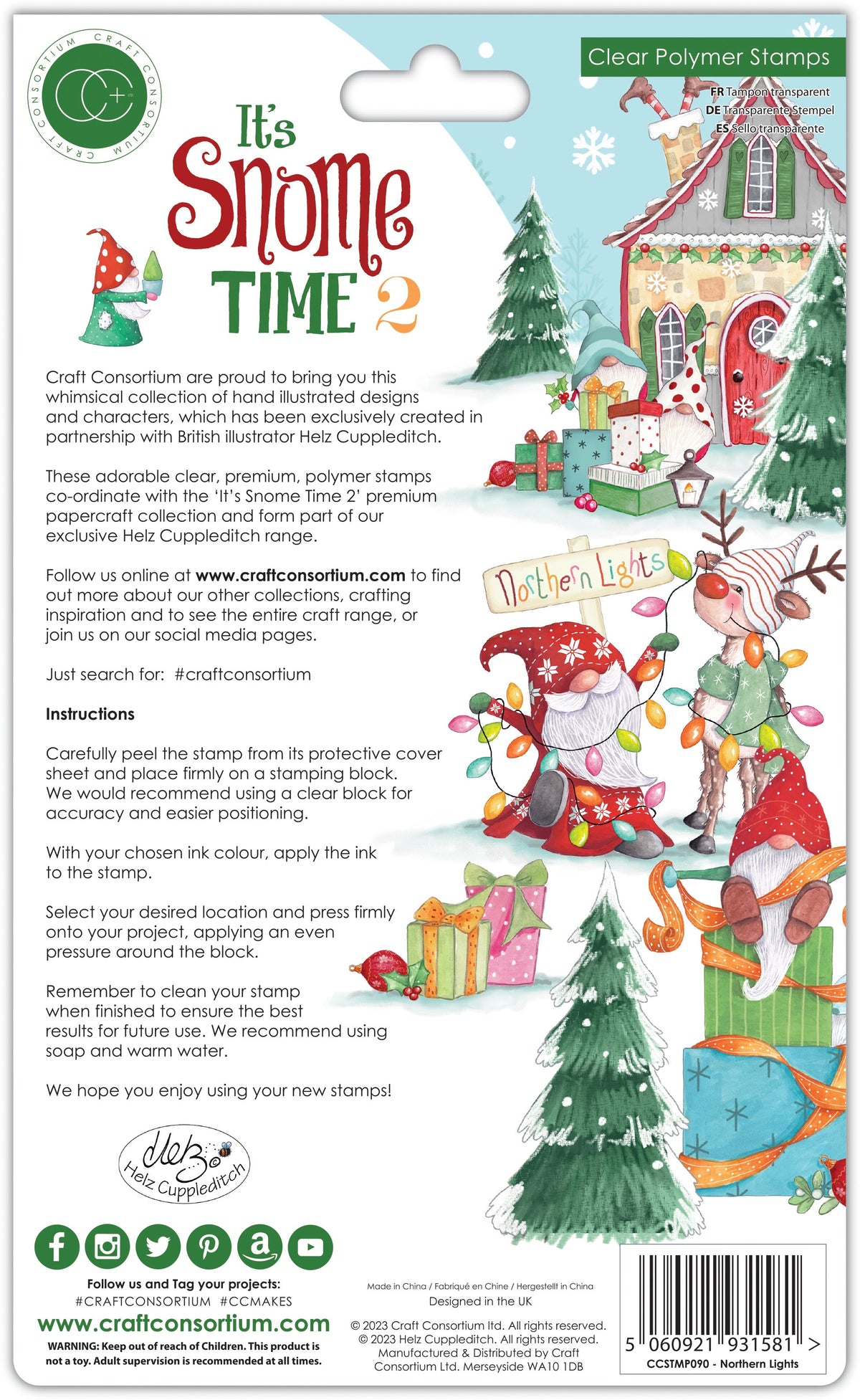 Craft Consortium Clear Stamps - Northern Lights, It's Snome Time 2