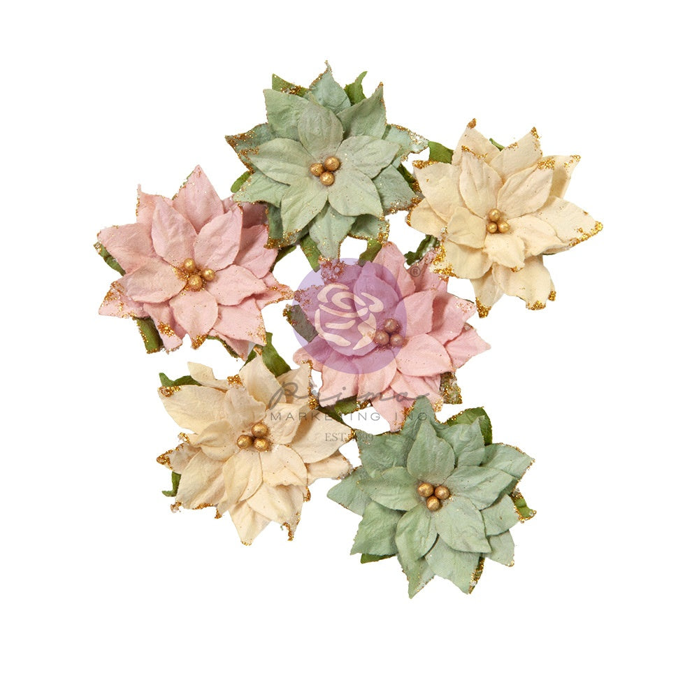 Prima Marketing Mulberry Paper Flowers - Enchanting Morning - Christmas Market