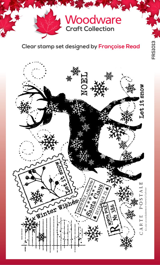 Woodware Clear Stamps 4"X6" - Winter Reindeer