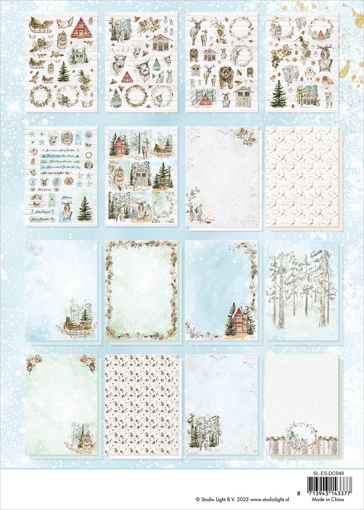 Studio Light Essentials DIY Block -Nr. 48, Snowy Christmas