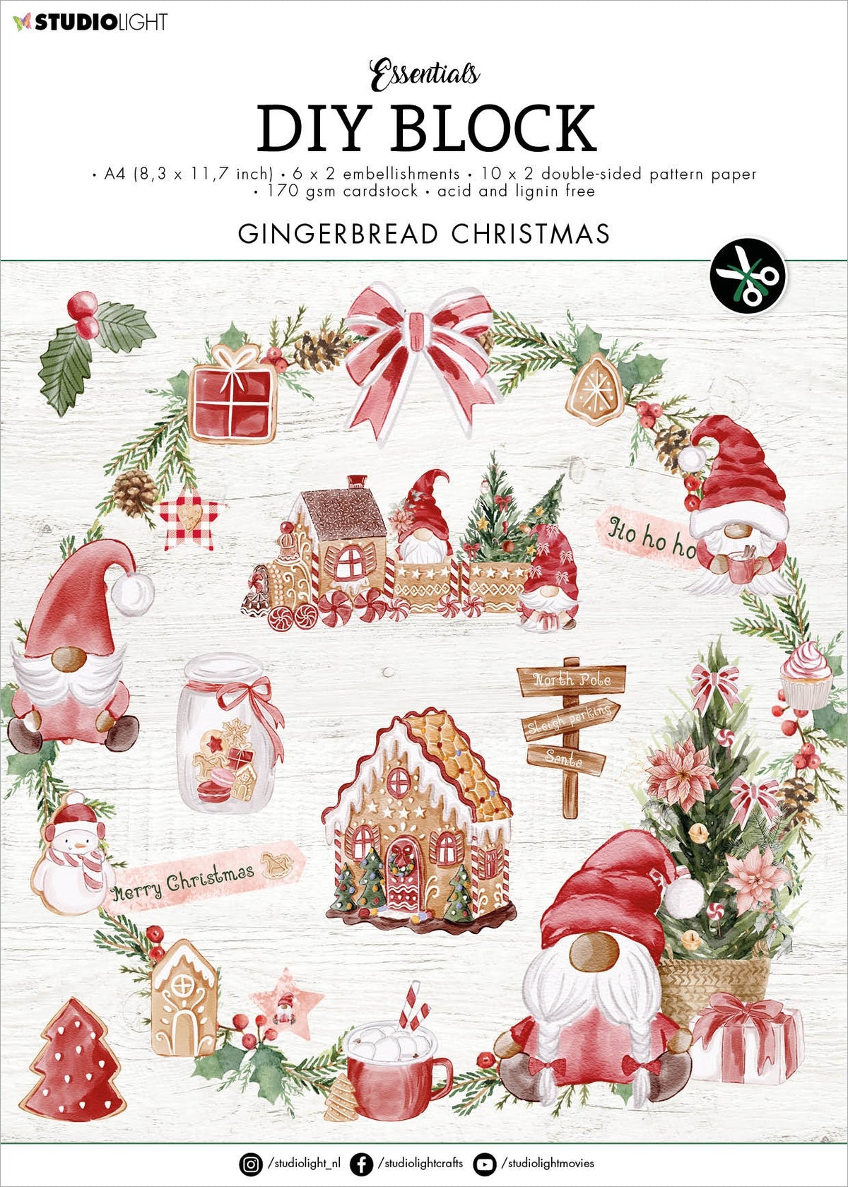 Studio Light Essentials DIY Block - Nr. 49, Gingerbread Christmas