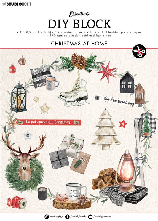 Studio Light Essentials DIY Block - Nr. 50, Christmas At Home