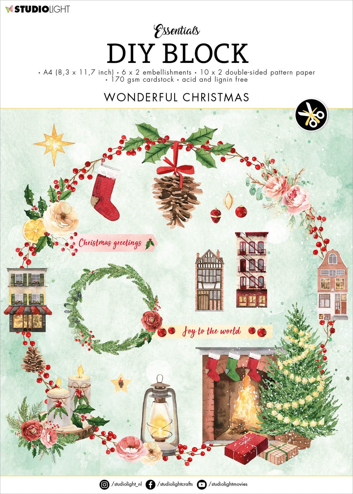 Studio Light Essentials DIY Block - Nr. 51, Wonderful Christmas