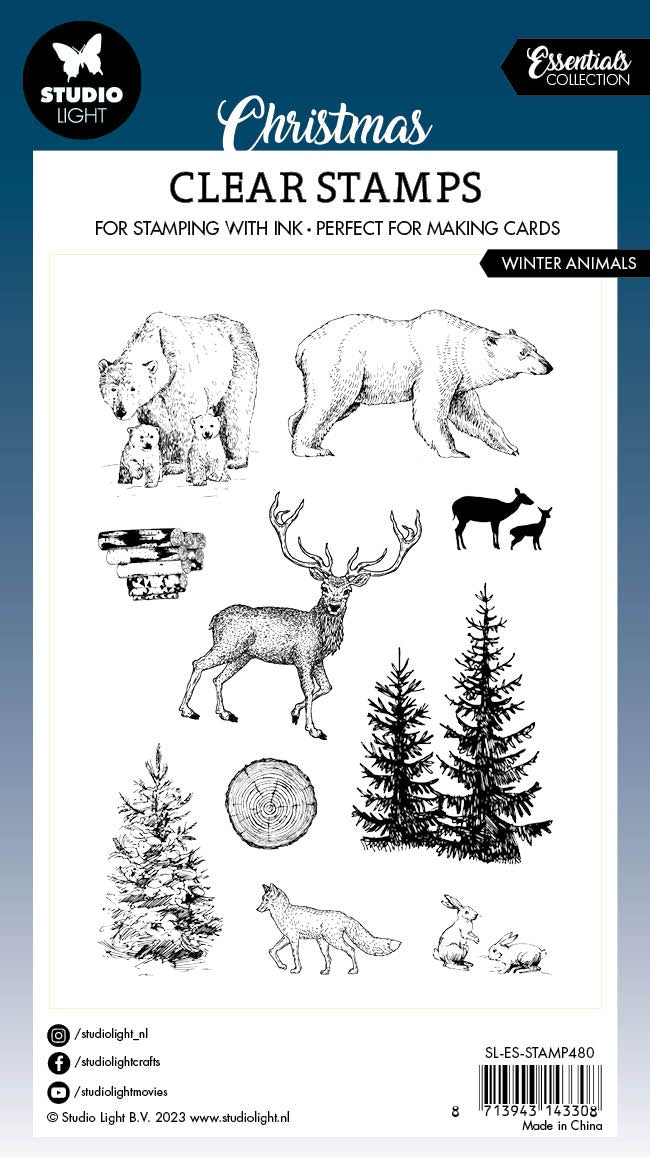 Studio Light Essentials Clear Stamp - Nr. 480, Winter Animals