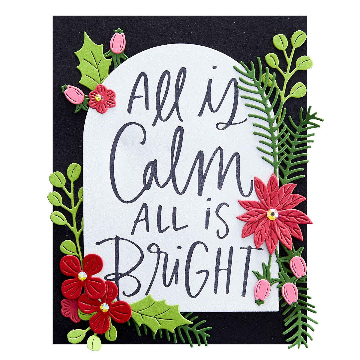 Spellbinders BetterPress Letterpress Press Plates & Die Set - All is Calm