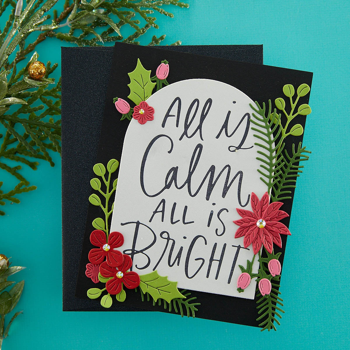 Spellbinders BetterPress Letterpress Press Plates & Die Set - All is Calm