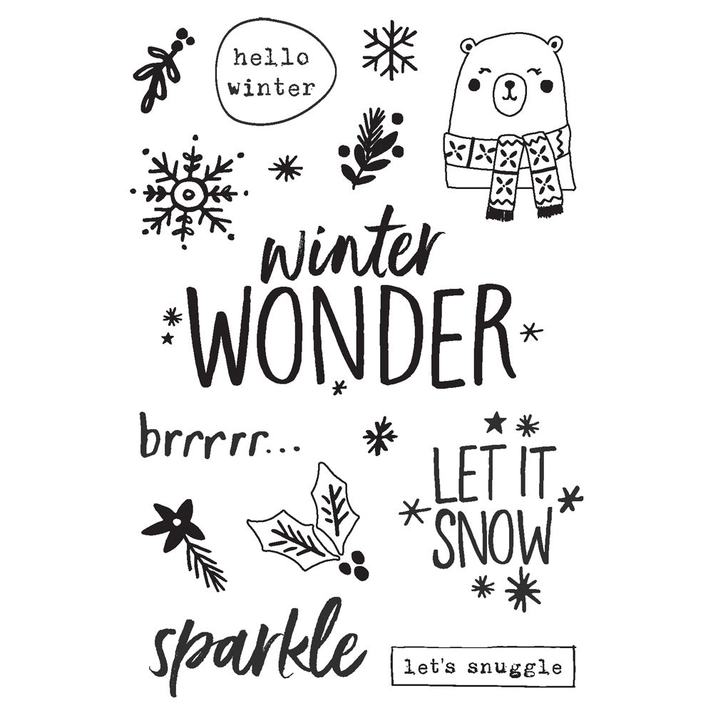 Simple Stories - Winter Wonder - Photopolymer Clear Stamps