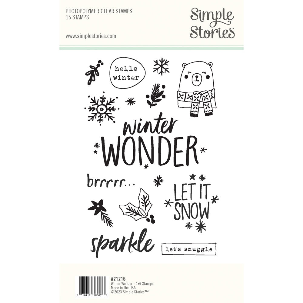 Simple Stories - Winter Wonder - Photopolymer Clear Stamps