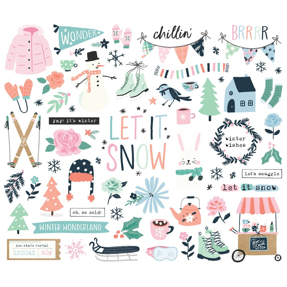 Simple Stories - Winter Wonder Bits & Pieces Die-Cuts
