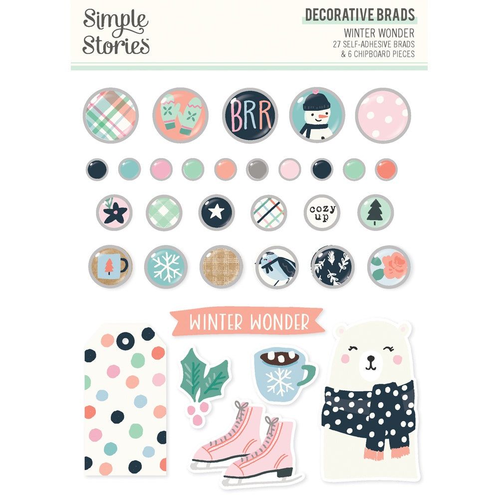 Simple Stories - Winter Wonder Decorative Brads