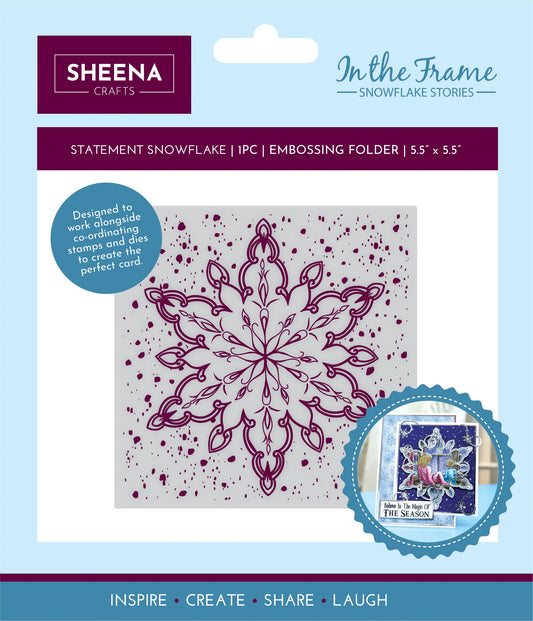 In The Frame Snowflake Stories Embossing Folder - Statement Snowflake