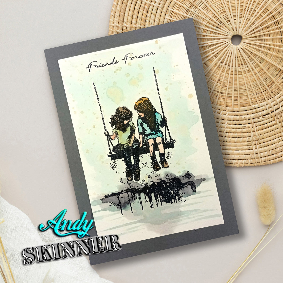 Creative Expressions 3.5"X5.25" Rubber Stamp By Andy Skinner - Friends Forever