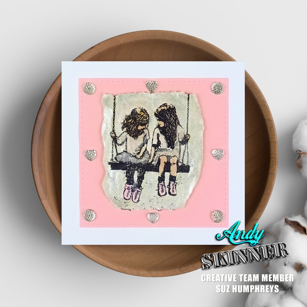 Creative Expressions 3.5"X5.25" Rubber Stamp By Andy Skinner - Friends Forever