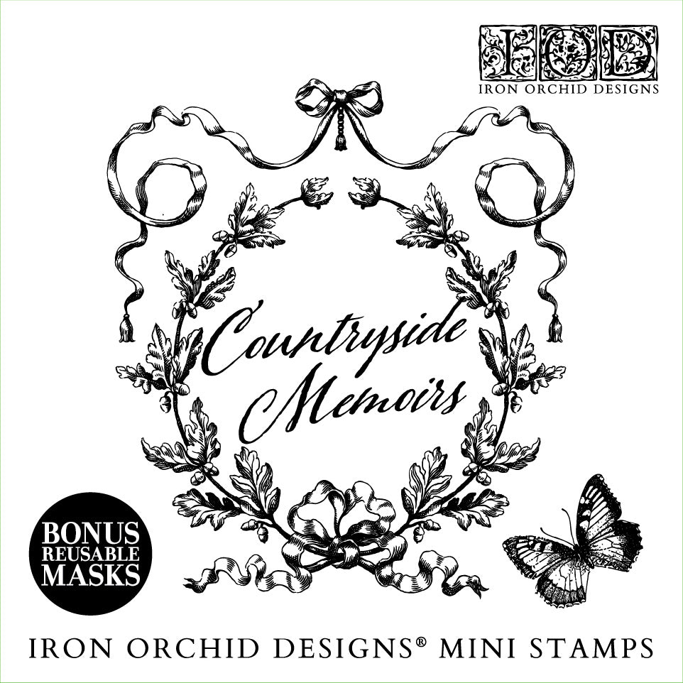 Iron Orchid Designs - Countryside Memoirs 6x6 Stamps - (4 Stamp Sheets)