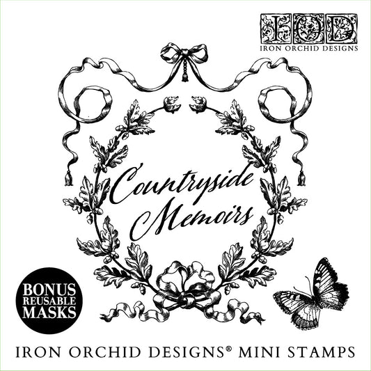 Iron Orchid Designs - Countryside Memoirs 6x6 Stamps - (4 Stamp Sheets)
