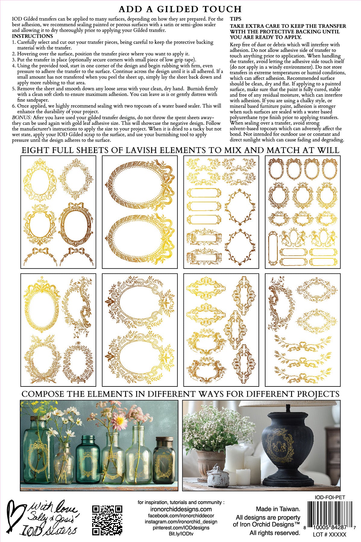 Iron Orchid Designs - Petite Ornements Foil Transer - 8x12