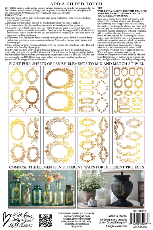 Iron Orchid Designs - Petite Ornements Foil Transer - 8x12