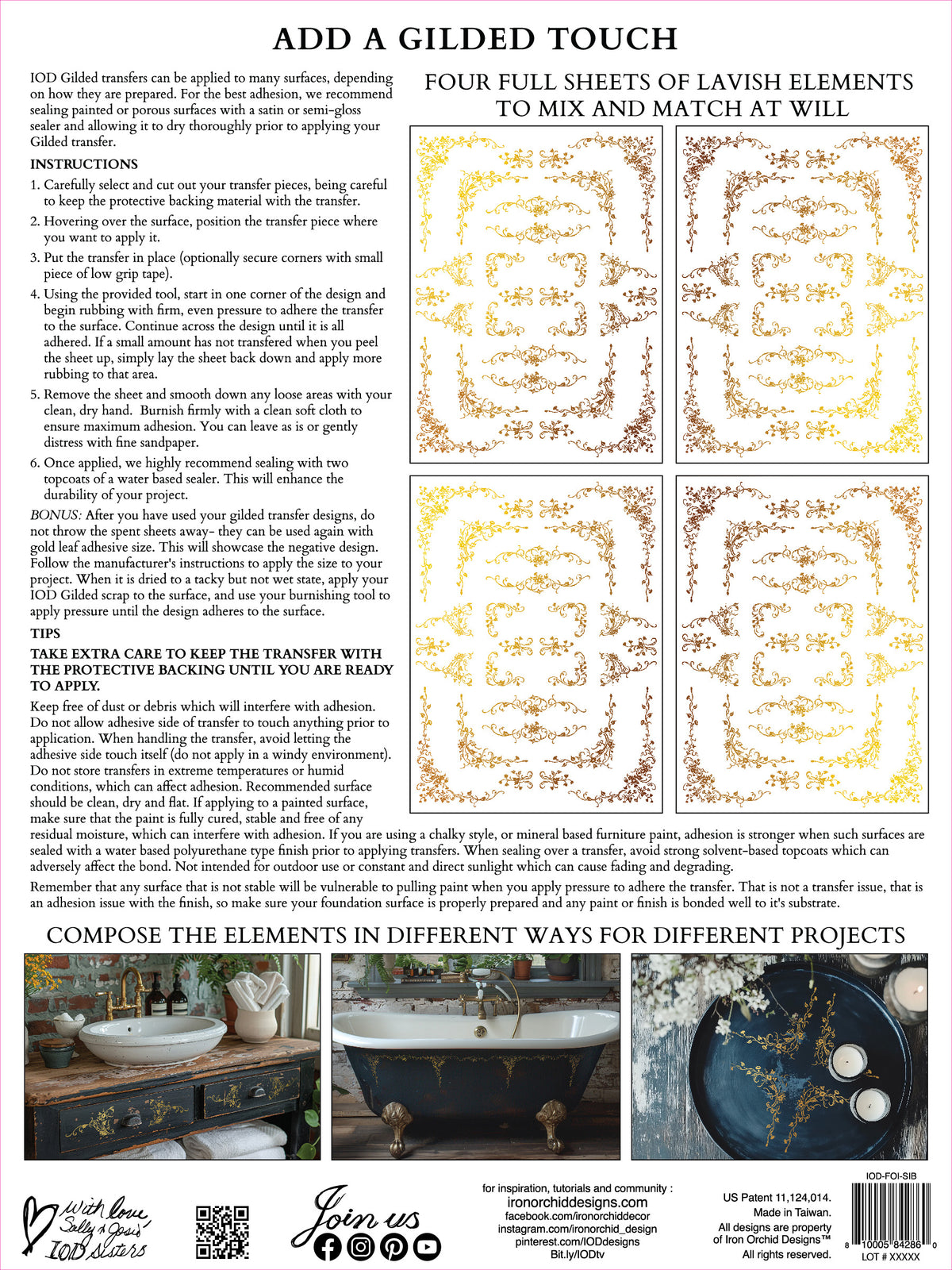 Iron Orchid Designs - Si Belle Foil Transer - 12x16