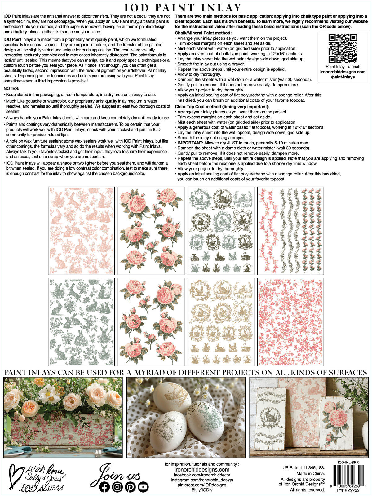 Iron Orchid Designs - Spring Melody Paint Inlay 12x16 Pad