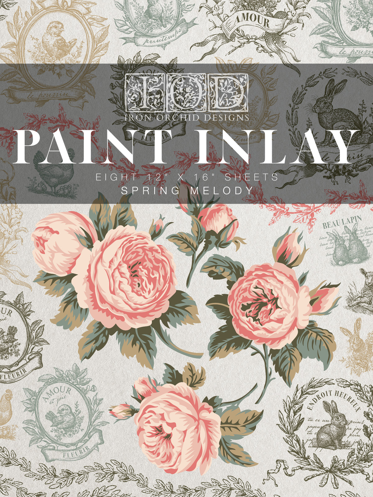 Iron Orchid Designs - Spring Melody Paint Inlay 12x16 Pad