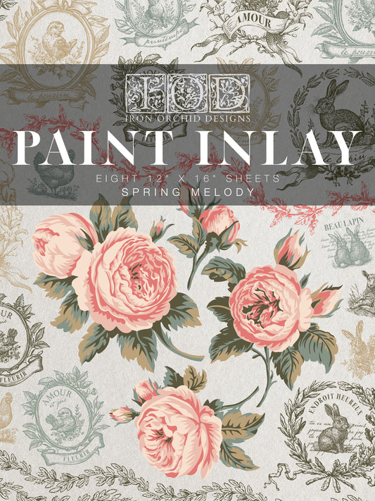 Iron Orchid Designs - Spring Melody Paint Inlay 12x16 Pad