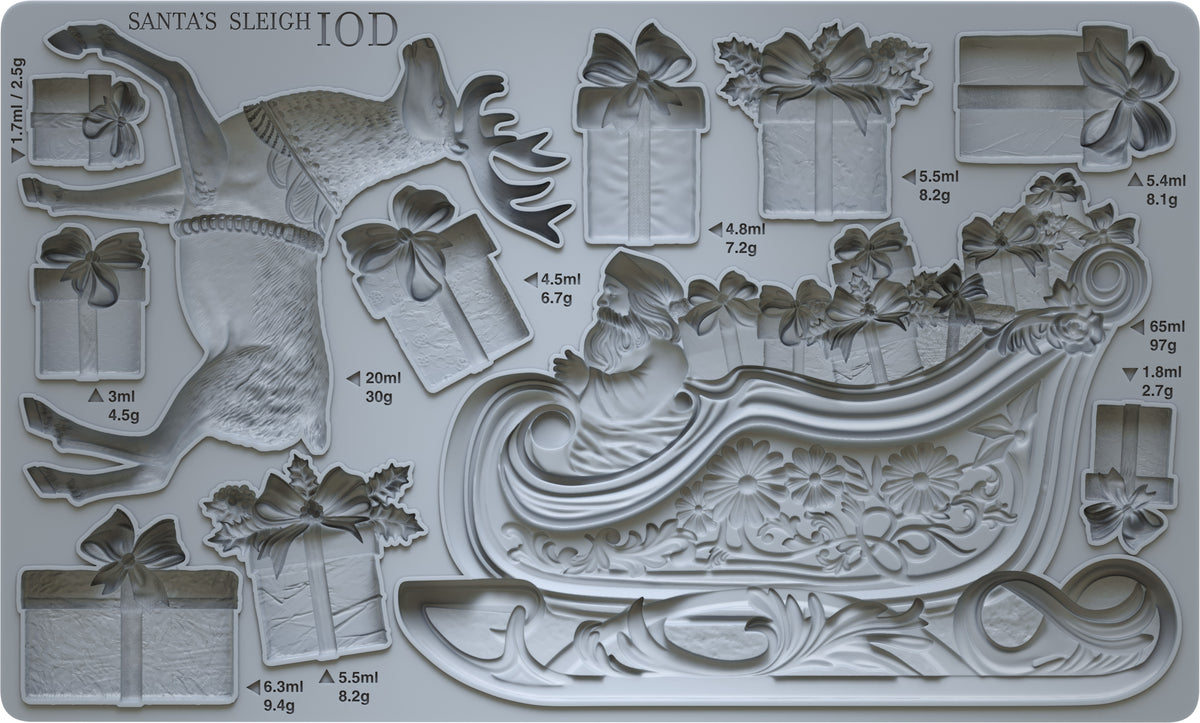 NEW! Santa's Sleigh 6x10 IOD Mould™- LIMITED EDITION