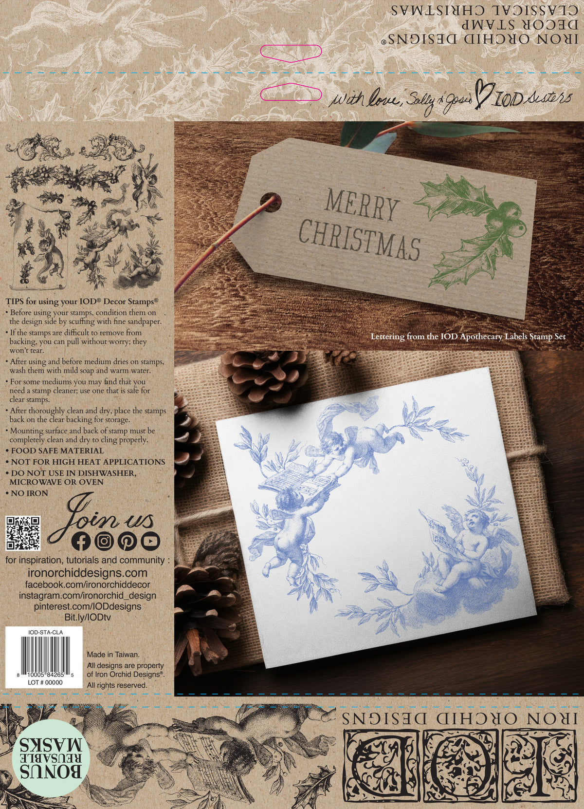 NEW! Classical Christmas 12x12 IOD Stamp™