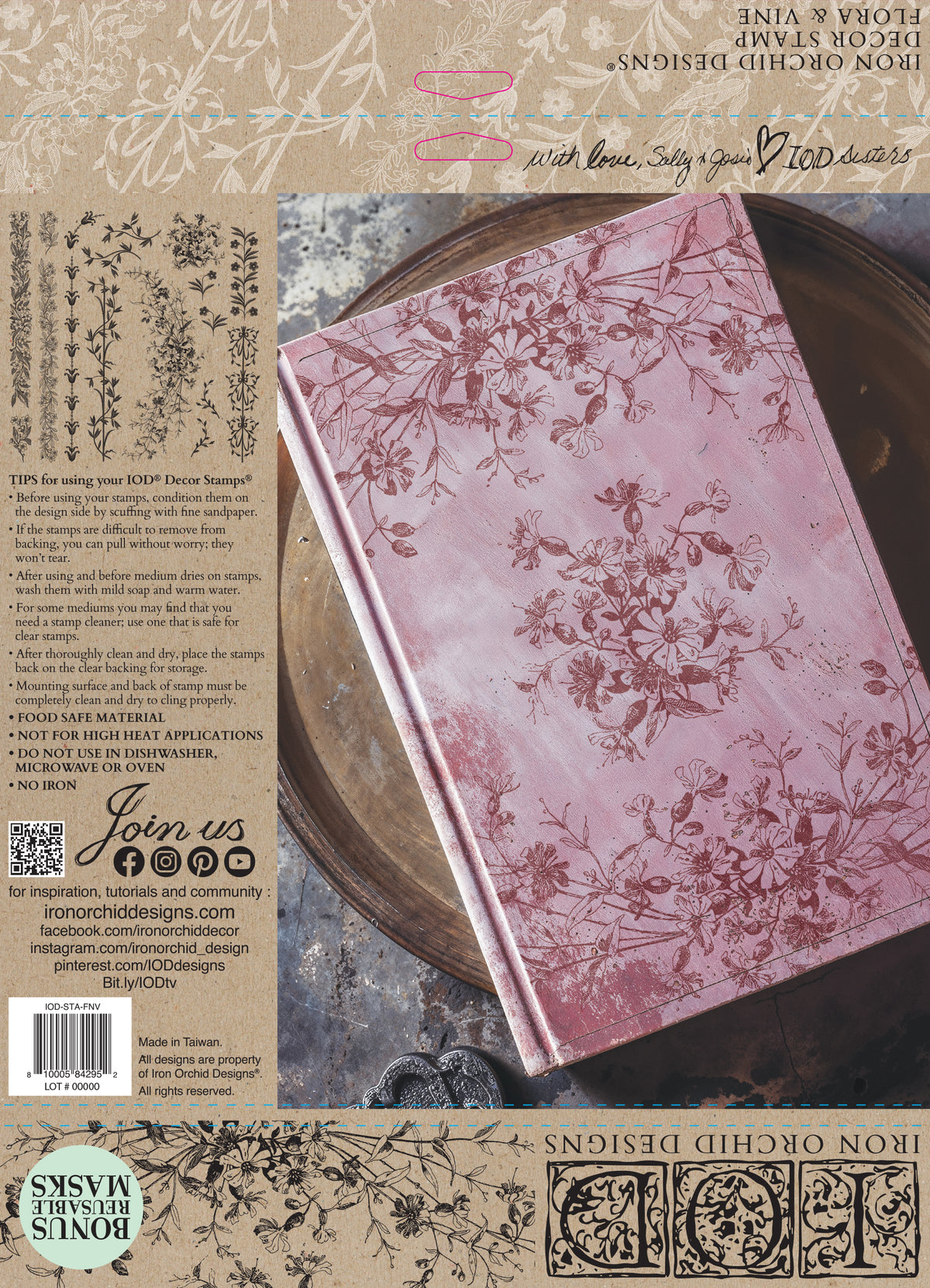 Iron Orchid Designs - Floral & Vine 12x12 Stamp